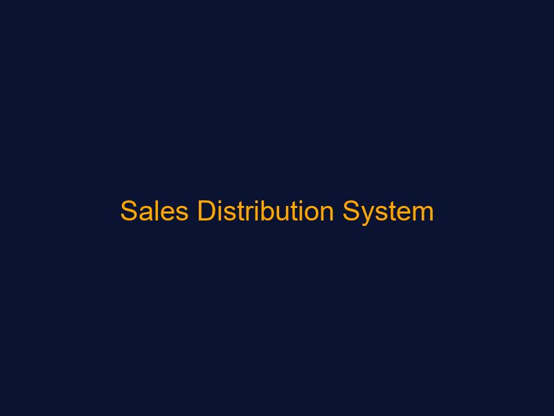 Sales Distribution System